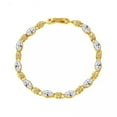thumbnail image 7 of K-KED 24k Gold Plated Ruby Bracelet Chains for Women Wedding Christmas Birthday Gift-White Ruby, 7 of 7