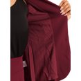 thumbnail image 6 of INSPIRE CHIC Women's 2 Piece Skirt Suit Set Peplum Blazer High Waist Pencil Skirt Work Outfit L Wine Red, 6 of 7