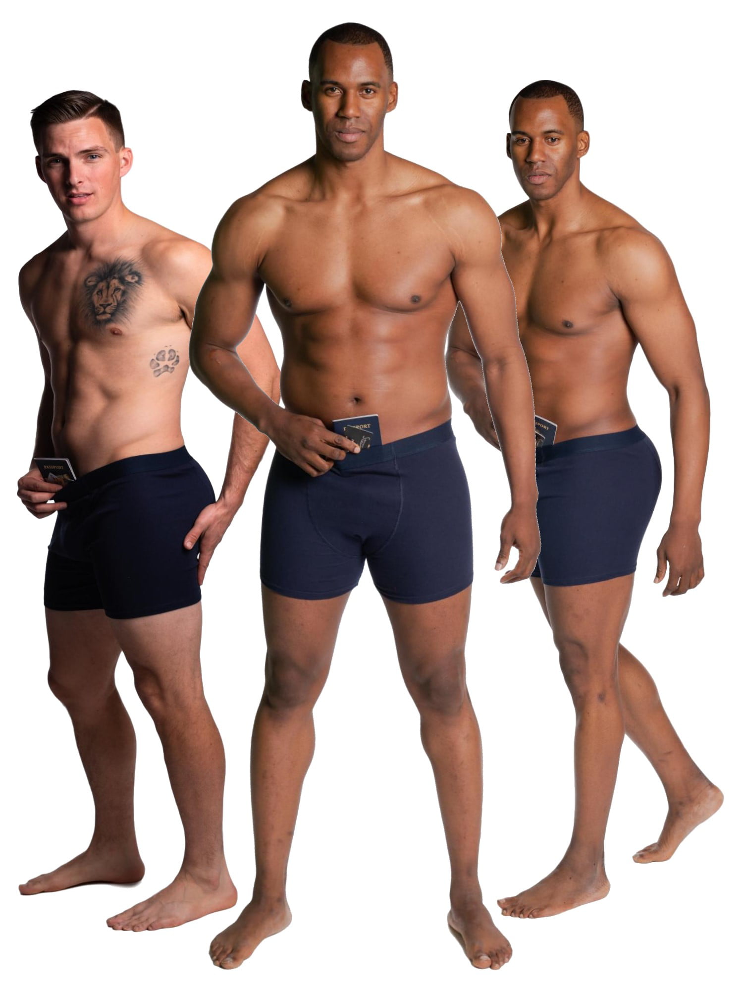 Mens Underwear Secret Pocket 3 Pack Stashitware Hide Your Stash Boxer Briefs