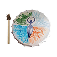 thumbnail image 1 of 10 Inch Drum - Handmade Shamanic Drum /Sounds From Nature, Sound Healing, 1 of 7
