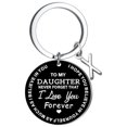 thumbnail image 2 of Kiplyki Creative DIY To My DAUGHTER Black Stainless Steel Last Name 26 Letter Keychain 2.5cm, 2 of 3