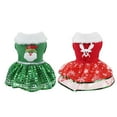thumbnail image 3 of Pet Christmas Print Dress Outfit Thermal Holiday Puppy Dress Pet Clothes Dog Girl Clothes Dog Hoodies for Medium Dogs Girl Extra Small Dog Clothes Lot Boy Dog Clothes Lot Chihuahua Clothes, 3 of 9