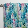 thumbnail image 4 of Designart "Whimsical Pink-Blue Watercolor II" Abstract Room Darkening Curtain Single Panel, 4 of 6
