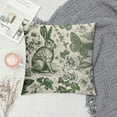 thumbnail image 2 of Nawypu Spring Green Pillow Covers Rabbit Bunny Floral Leaf Butterfly Botanical Plants Print Decorative Throw Pillows Easter Seasonal Pillow Cases Couch Bed Sofa Decor, 2 of 5