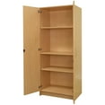 thumbnail image 4 of Tot Mate Double-Door Tall Cabinet, Maple Wood Laminate, 30"W x 20 1/2"D x 72"H, RTA, 4 of 7