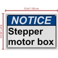 thumbnail image 2 of ANSI Horizontal Machine Safety Sign 8"x12" Weatherproof UV Resistant Indoor Outdoor Industrial Caution Danger Warning Sign (Stepper motor box), 2 of 7