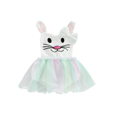 

Jkerther Toddler Infant Baby Girls Romper Easter Bunny Rabbit Jumpsuit Sunsuit Overall Summer Outfit