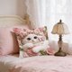 thumbnail image 5 of CaiYueKe Cute Cat Embroidery Pillow Cover - Flocked Velvet Decorative Throw Cushion Sofa Bedroom Living Room Accent Pillowcase, Faux Embroidery Animal Pattern Home Decor Gift for Women, 5 of 7