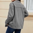 thumbnail image 5 of Oversized Denim Jackets for Women Drop Shoulder Jean Jacket Plus Size Casual Button Down Boyfriend Denim Jean Jackets with Pockets, 5 of 7