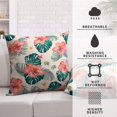 thumbnail image 3 of Hawaii Summer Home Decor Pillow Covers Set of 2 Tropical Plant Flowers Decorative Pillow Covers for Couch Living Room Patio Hawaiian Square Linen Cushion Case 20x20, 3 of 6