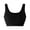 Black, variant on Bxsruta Women Seamless Ribbed Sports Bra Wirefree U Neck Crop Top High Support Yoga Workout Running