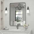 Clavie 16"X24" Rectangular Wall Mounted Mirror, Black Bathroom Mirror ...