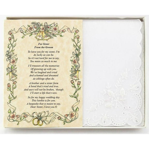 From the Groom to his Sister Wedding Handkerchief