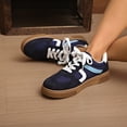 thumbnail image 4 of Womens Sneakers, Sneakers for Women, Womens Tennis Shoes, Walking Shoes Women, Women Fashion Retro Casual Tennis Sneakers Lightweight Comfort Walking Footwear Anti Slip Lifestyle Trainers, Blue 5.5, 4 of 7