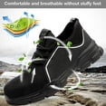 thumbnail image 2 of Safety Shoes Men's Lightweight Work Shoes Anti-Smashing Steel Toe Work Trainers Breathable Fashion 5.5-10.5, 2 of 7