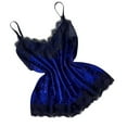 thumbnail image 6 of MSJUHEG Pajama Sets For Women 2 Piece Womens Pajamas New Women Camisole Bow Shorts V-Neck Tops Velvet Pajamas Sleepwear Solid Color Leisure Silk Pajamas For Women Blue L, 6 of 6