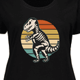 thumbnail image 4 of Inktastic Dinosaur Skeleton Halloween Women's Plus Size T-Shirt, 4 of 5