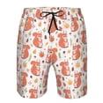 thumbnail image 4 of Yiaed Squirrel And Maple Leaf Print Men's Swim Trunks with Lining Quick Dry Sports Shorts Beach Shorts Boardshorts-3X-Large, 4 of 5
