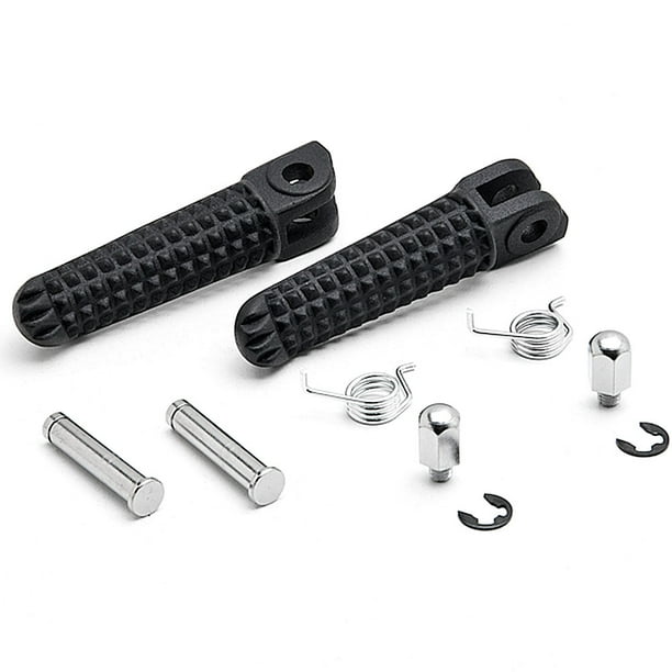 Krator Black Motorcycle Foot Pegs Footrests Left & Right Compatible