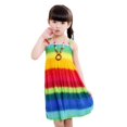 thumbnail image 2 of CHUANK Robe Arc-en-Ciel pour Bébé Fille, Princesse pour Tout-Petit, Sans Manches, Dos Nu, Robe Tutu de Plage, 2 of 5