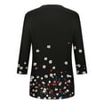 thumbnail image 4 of Taqqpue Women's Plus Size Tops Summer Floral Printed 3/4 Sleeve V-neck T Shirts Casual Loose Fit Soft Flowy Blouse Tops, 4 of 5