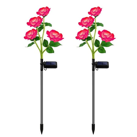 

Gbayxj Garden Lamps Solar Garden Lights Newest Version Solar Lights Outdoor 7 Color Changing Rose Lights For Yard Decoration Enlarged Solar Panel More Realistic Rose Flower (2 Packs)