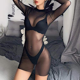 thumbnail image 5 of Ropa interior sexy bikini manga larga perspectiva sexy traje de baño mujer comercio exterior talla grande verano, 5 of 6