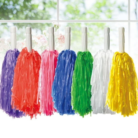 Worgeous Cheer Pom Poms for Party Use Assorted Color PE Material Add Sparkle to Any Cheer 12pcs