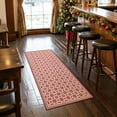 thumbnail image 5 of RUGKING Christmas Runner Rug 2x5 Red on Ivory Non Slip Washable Snowflake Clover Printed for Kitchen Hallway Entryway Living Room Xmas Holiday Decor, 5 of 11
