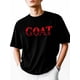 thumbnail image 4 of Casual Men's T-Shirt,Short Sleeve Tee Shirts Red Goat Letter Crewneck T Shirt, 4 of 8