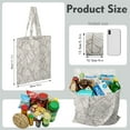 thumbnail image 4 of Boho Chic Symmetrical Tribal Foldable Washable Shopping Tote - Large Capacity Reusable Fabric Grocery Bag, 4 of 5
