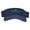 Navy, variant on Clover Leaves Embroidered Pro Style Cotton Twill Washed Visor - Black OSFM