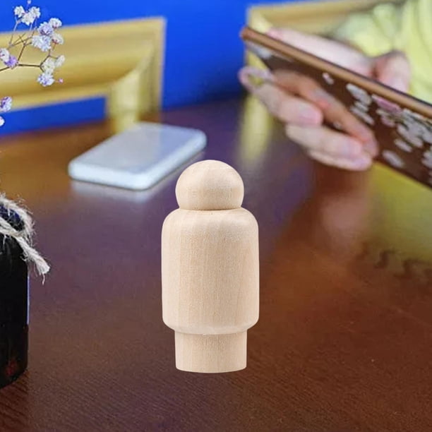 Muñecas con clavijas de madera Personas con clavijas, Figuras con clavijas de madera, Figuras de madera sin pintar decorativas para proyectos de 68 mm x 32 mm Macarena muñecas de clavija