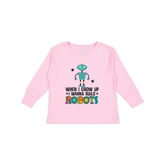 Inktastic Future Robot Builder Robotics Engineer Boys or Girls Long Sleeve Toddler T-Shirt