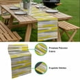 thumbnail image 5 of Yellow Gray Stripes Table Runner - 120 Inch Long, Kitchen Dining Table Runner Dresser Scarves, Watercolor Modern Abstract Minimalist Farmhouse Decor for Coffee Tables Wedding Party Banquet, 5 of 8