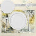 thumbnail image 3 of Ambesonne Yellow Place Mats Set of 4, Watercolor Look Back Branch, Standard Size, Mustard Blue Grey Khaki, 3 of 5