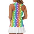 thumbnail image 5 of Whosucclay Rainbow Stripes with Bones Women's Sleeveless Golf Shirt for Ladies Elastic Half Zip Relaxed Womens Golf Shirt XS - 2XL, 5 of 8