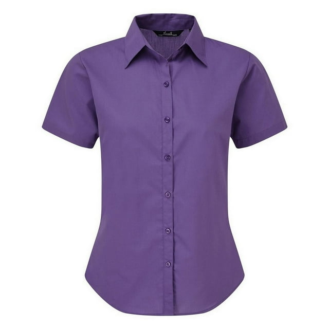 Premier Short Sleeve Poplin Blouse / Plain Work Shirt