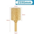thumbnail image 1 of Greenne 6Mm Shank Vacuum Brazed Diamond Burr Head Grinding Rotary File For Stone Steel, 1 of 9