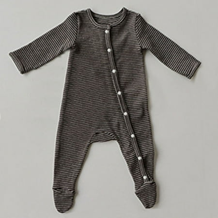 

NIUREDLTD Baby Girls Boys Striped Cotton Autumn Long Sleeve Romper Jumpsuit Clothes