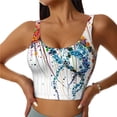 thumbnail image 2 of Lsque Colorful Floral Jellyfish Printed Women'S Sports Bra, Compression, Moisture Wicking, High-Impact Sports Bra For Women,Supportive sports bra-Large, 2 of 9