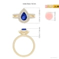 thumbnail image 4 of ANGARA Natural Split Shank Pear Tanzanite and Diamond Double Halo Ring in 14K Yellow Gold for Women (Size-7x5mm) | December Birthstone, Anniversary, Jewelry Gift for Women | Natural Tanzanite Ring, 4 of 8