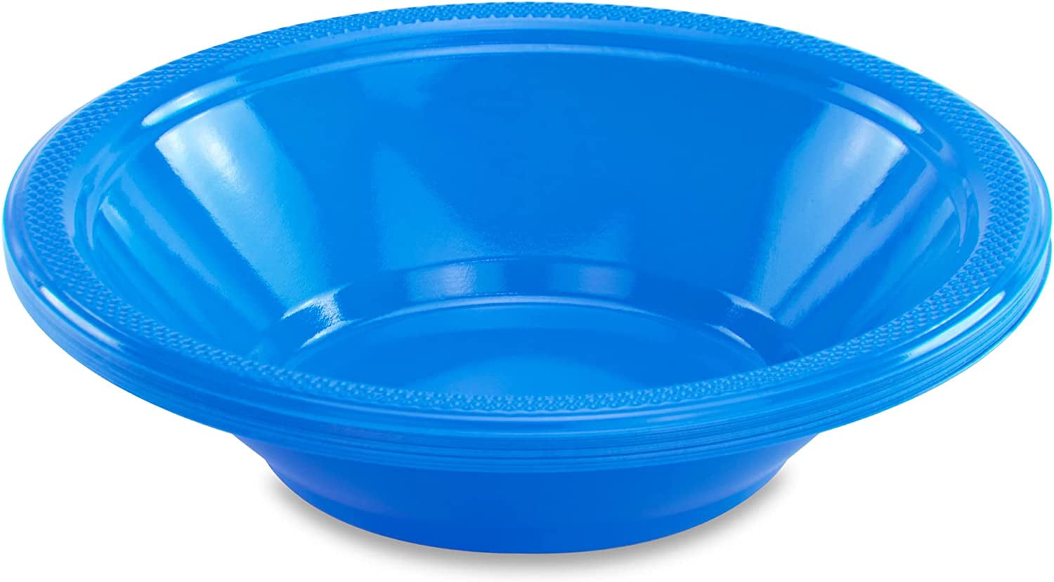 DecorRack 24 Small Plastic Bowls, 7 inch Disposable Party Bowls, Blue