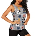 thumbnail image 2 of Balery Dog Camiseta sin mangas estampada ligera para mujer, tops de entrenamiento sin mangas, camisetas de yoga transpirables de secado rápido.-X-Large, 2 of 7