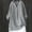 Grey, variant on Ladies Shirts Summer Top for Women Shirts Loose Button Down Blouse Tops for Casual Everyday wear Stand Solid Long Sleeve Shirt Comfortable Women Blouse Feminine Daily Top Navy S