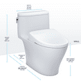 thumbnail image 2 of TOTO® WASHLET®+ Nexus® 1G® One-Piece Elongated 1.0 GPF Toilet with S7A Contemporary Bidet Seat, Cotton White - MW6424736CUFG#01, 2 of 5