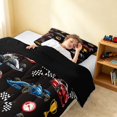 thumbnail image 4 of Erosebridal Race Car Twin Comforter Sets, Trophy Bedding Set, Dark Red, Black Reversible 2 Pieces 1 Comforter and 1 Pillowcase, 4 of 6