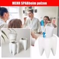 thumbnail image 2 of Maytalsory White Multifunctional Tooth Shaped Pencil Holder Practical And Stylish Well Organized Toothbrush Cup, 2 of 6