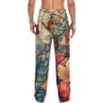 thumbnail image 3 of Picia Butterflies In Blooming Garden Mens Soft Woven Cotton Elastic Waistband Sleep Pajama Pant Lounge Sleep Pant With Pockets And Drawstring-Medium, 3 of 9