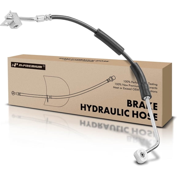 A-Premium Front Driver Brake Hydraulic Hose Compatible with Select Jeep Models - Liberty 2002-2005 2.4L, 2005-2006 2.8L, 2002-2007 3.7L